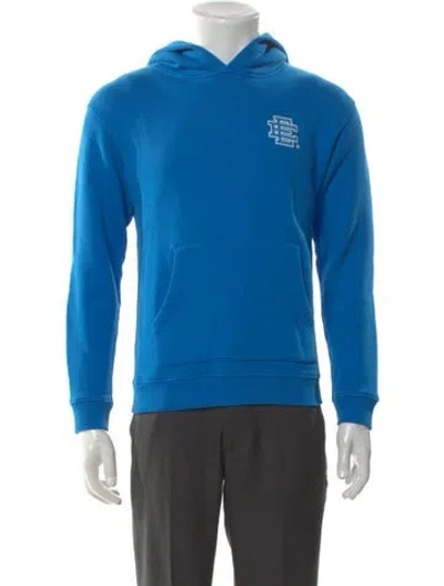 Pre-owned Eric Emanuel Ee Graphic Print Crew Neck Hoodie W/ Tags In Blue
