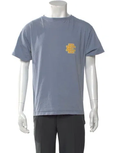 Pre-owned Eric Emanuel Ee Graphic Print Crew Neck T-shirt In Blue