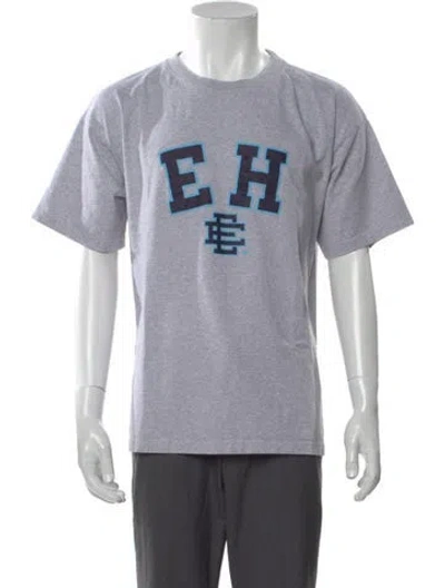 Pre-owned Eric Emanuel Ee Graphic Print Crew Neck T-shirt In Gray