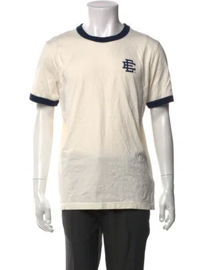 Pre-owned Eric Emanuel Ee Graphic Print Crew Neck T-shirt In Neutral