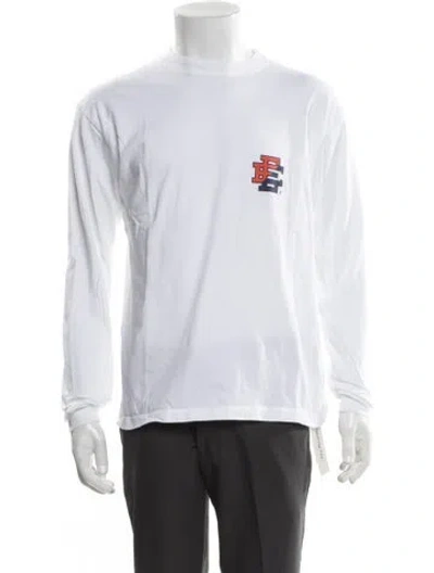 Pre-owned Eric Emanuel Ee Graphic Print Crew Neck T-shirt In White