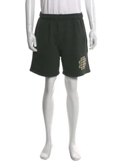 Pre-owned Eric Emanuel Ee Graphic Print Jogger Shorts In Black