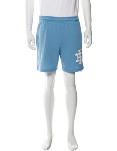 Pre-owned Eric Emanuel Ee Graphic Print Jogger Shorts In Blue