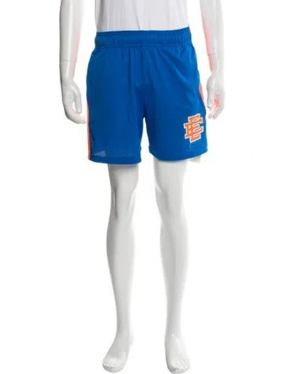Pre-owned Eric Emanuel Ee Graphic Print Jogger Shorts In Blue