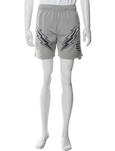 Pre-owned Eric Emanuel Ee Graphic Print Jogger Shorts In Gray