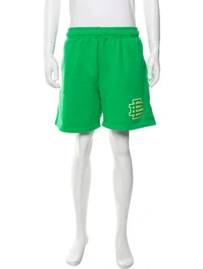 Pre-owned Eric Emanuel Ee Graphic Print Jogger Shorts In Green