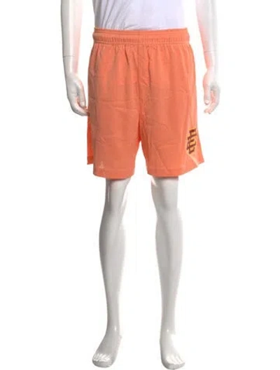 Pre-owned Eric Emanuel Ee Graphic Print Jogger Shorts In Orange