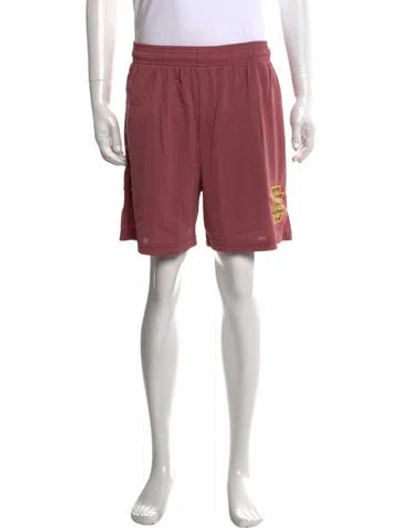 Pre-owned Eric Emanuel Ee Graphic Print Jogger Shorts In Pink