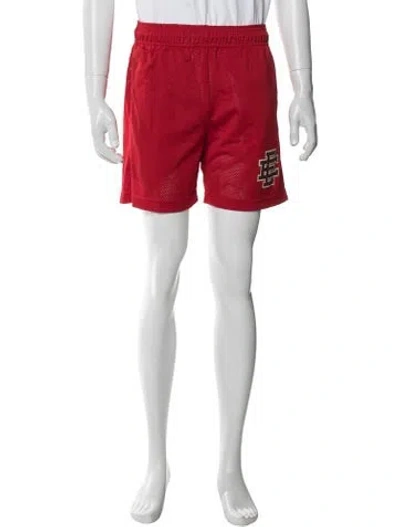 Pre-owned Eric Emanuel Ee Graphic Print Jogger Shorts In Red