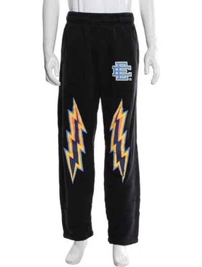 Pre-owned Eric Emanuel Ee Graphic Print Lounge Bottoms In Blue