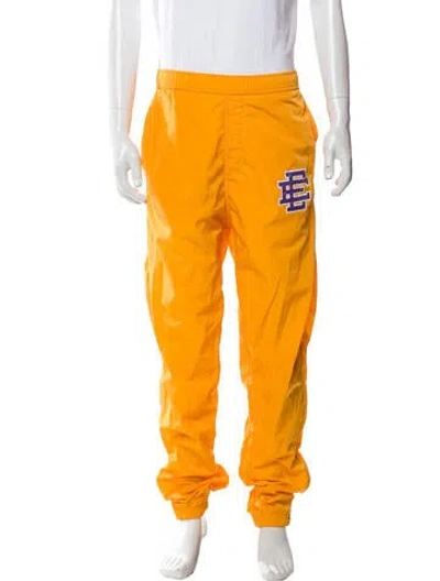 Pre-owned Eric Emanuel Ee Graphic Print Lounge Bottoms In Orange