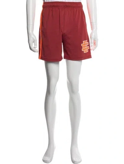 Pre-owned Eric Emanuel Ee Graphic Print Shorts In Red