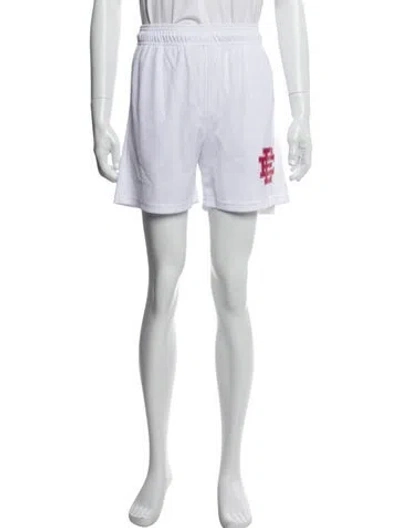 Pre-owned Eric Emanuel Ee Graphic Print Shorts In White