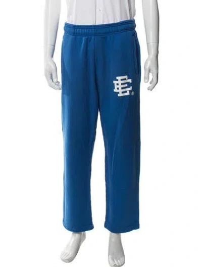 Pre-owned Eric Emanuel Ee Graphic Print Sweatpants In Blue
