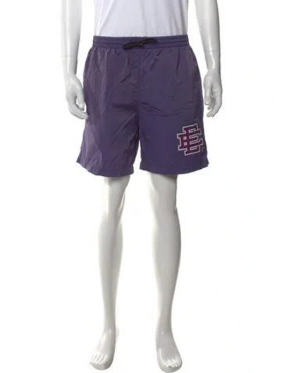 Pre-owned Eric Emanuel Ee Graphic Print Swim Trunks In Purple