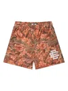 Eric Emanuel Ee Leafy Camo Shorts In Brown