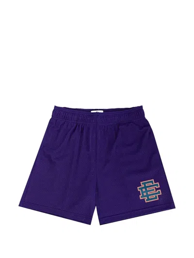 Eric Emanuel Ee Logo-print Mesh Shorts In Blue