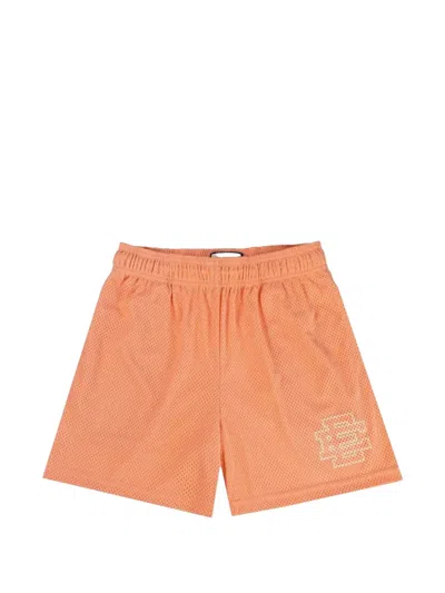 Eric Emanuel Ee Logo-print Mesh Shorts In Orange