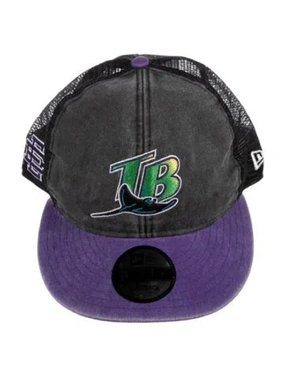 Pre-owned Eric Emanuel Ee Men's Black  X Tampa Bay Rays Alternate Mesh Trucker Hat In Multi