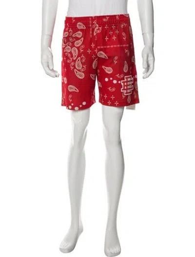 Pre-owned Eric Emanuel Ee Paisley Print Jogger Shorts In Pink