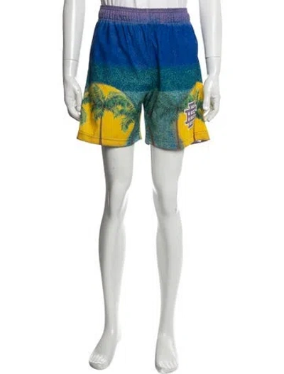 Pre-owned Eric Emanuel Ee Palm Tree Shorts In Blue