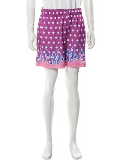 Pre-owned Eric Emanuel Ee Polka Dot Print Jogger Shorts In Pink