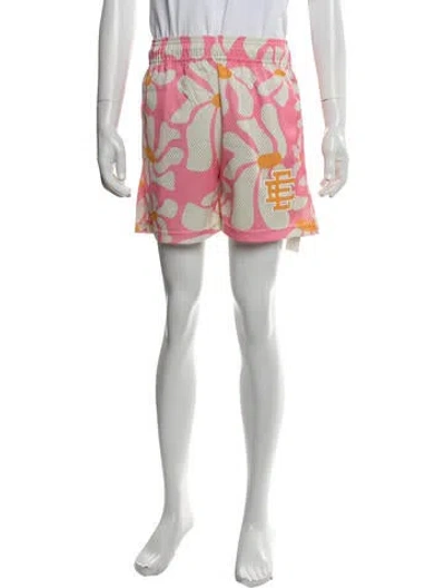 Pre-owned Eric Emanuel Ee Printed Athletic Shorts In Purple