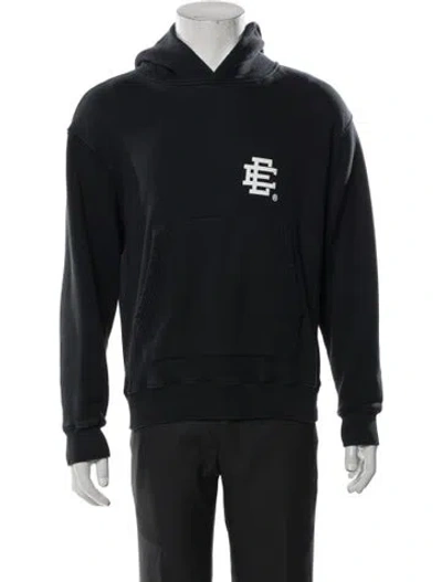 Pre-owned Eric Emanuel Ee Printed Crew Neck Hoodie In Black