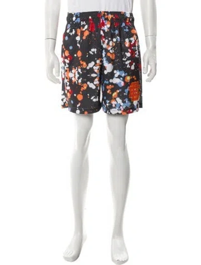 Pre-owned Eric Emanuel Ee Printed Jogger Shorts In Black