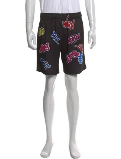 Pre-owned Eric Emanuel Ee Printed Jogger Shorts In Blue