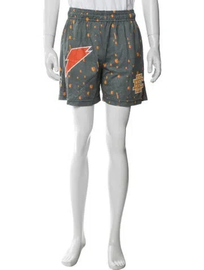 Pre-owned Eric Emanuel Ee Printed Jogger Shorts In Green
