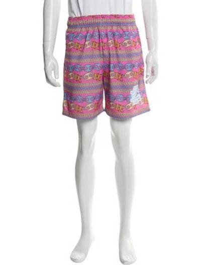 Pre-owned Eric Emanuel Ee Printed Jogger Shorts In Pink