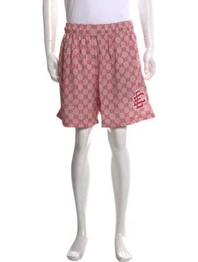 Pre-owned Eric Emanuel Ee Printed Jogger Shorts In Red