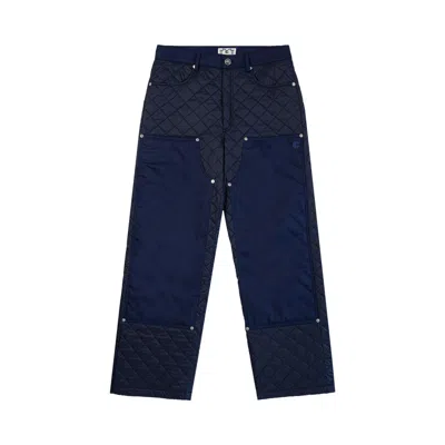 Pre-owned Eric Emanuel Ee Quilted Pant 'navy' | Blue | Men's Size 32