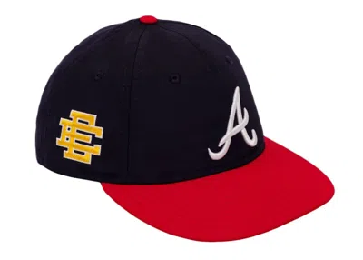 Pre-owned Eric Emanuel Ee Retro Crown Braves Hat In Navy Blue/red/yellow