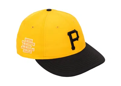 Pre-owned Eric Emanuel Ee Retro Crown Pirates Hat In Black/yellow