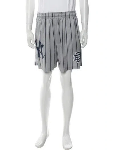 Pre-owned Eric Emanuel Ee Striped Athletic Shorts In Neutral