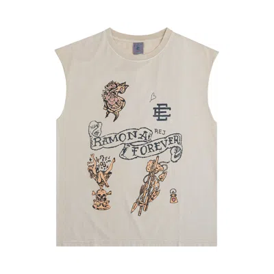 Pre-owned Eric Emanuel Ee Tattoo Cutoff 'tan' | Men's Size Xxl