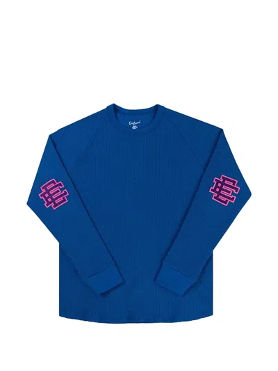 Eric Emanuel Ee Thermal Logo-print Sweater In Blue