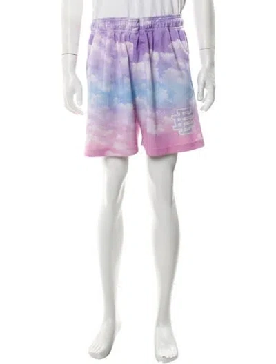 Pre-owned Eric Emanuel Ee Tie-dye Print Jogger Shorts In Multi