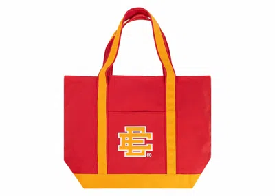 Pre-owned Eric Emanuel Ee Tote Bag In Red/gold In Multi