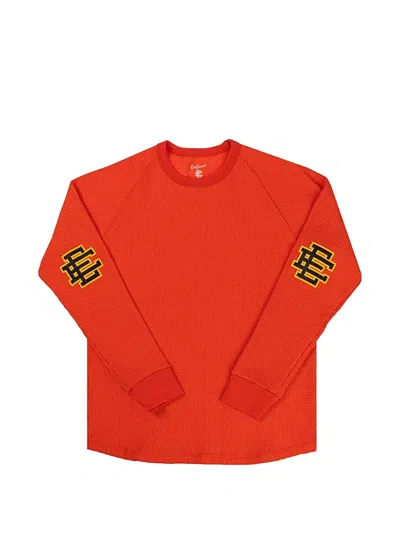 Eric Emanuel Ee Waffle-knit Sweatshirt In Orange