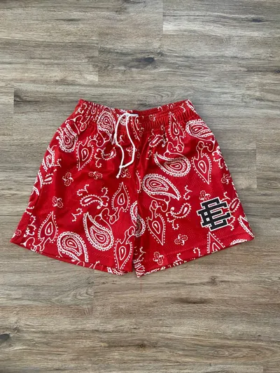 Pre-owned Eric Emanuel Eric Emmanuel Paisley Red Shorts