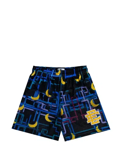 Eric Emanuel Graphic-print Mesh Shorts In Blue