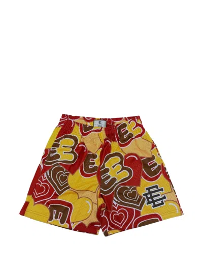 Eric Emanuel Heart-print Mesh Shorts In Multi