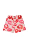 Eric Emanuel Lip-print Mesh Shorts In Multi