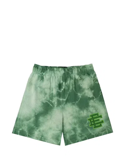 Eric Emanuel Logo Tie-dye Shorts In Green