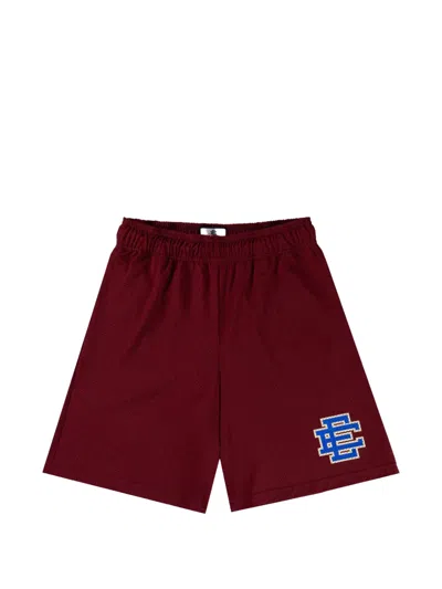 Eric Emanuel Logo-print Mesh Shorts In Burgundy