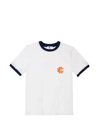 Eric Emanuel Logo-print Ringer T-shirt In White