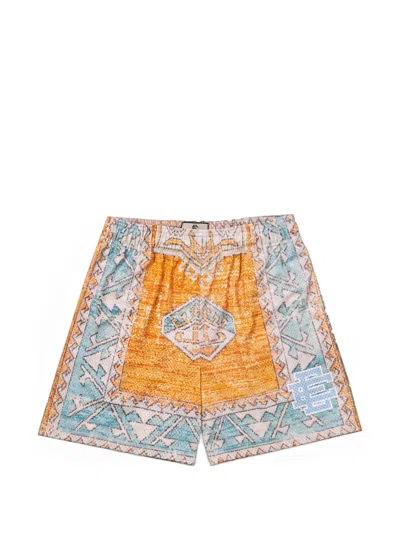 Eric Emanuel Logo-patch Shorts In Animal Print